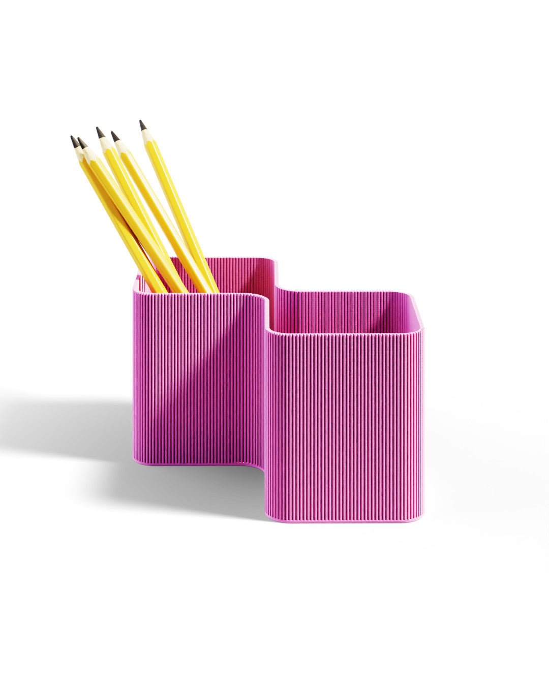 Ribbed Dual Pocket Pen & Pencil Desk Organiser - OzFDM
