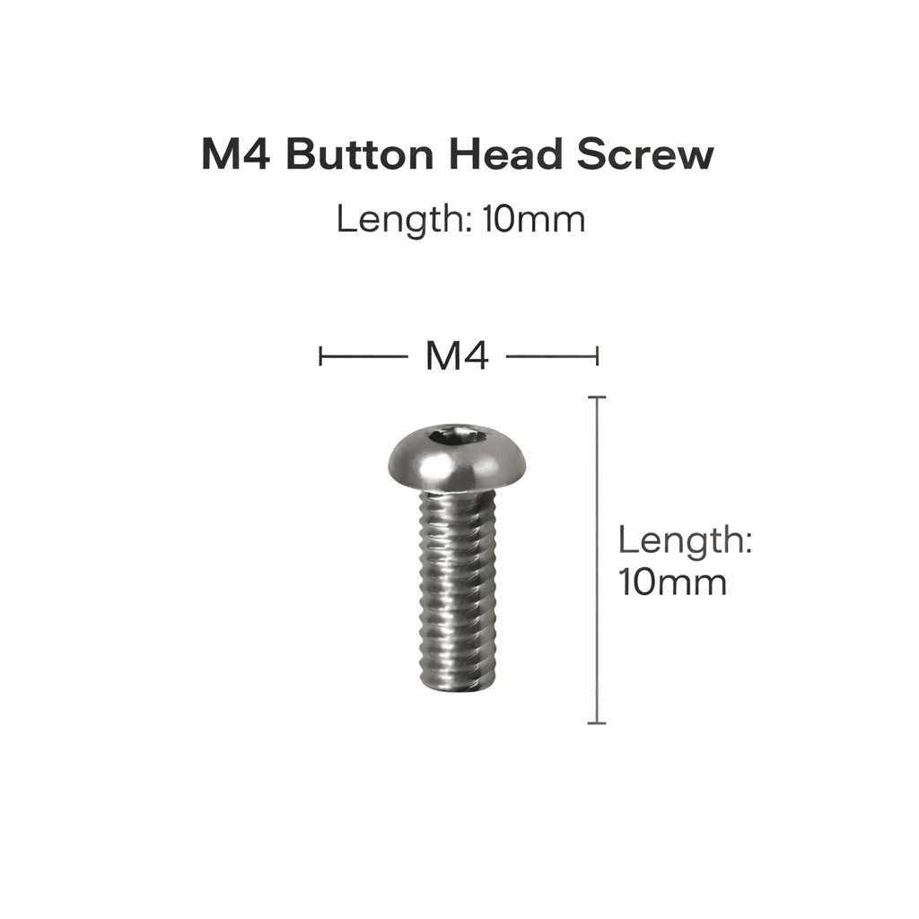 Button Head Socket Screws – Stainless Steel (M3–M8) - OzFDM