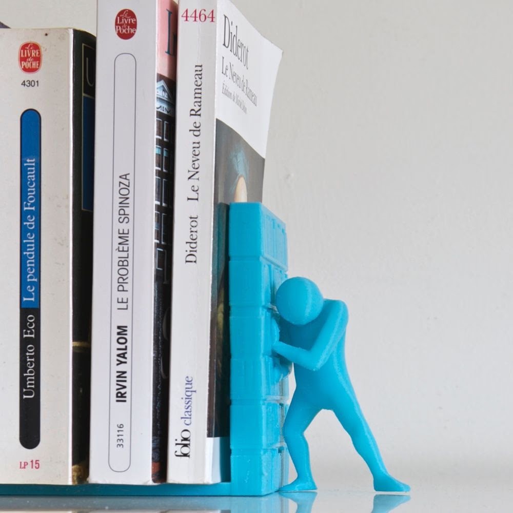 Pushing Figure Bookend