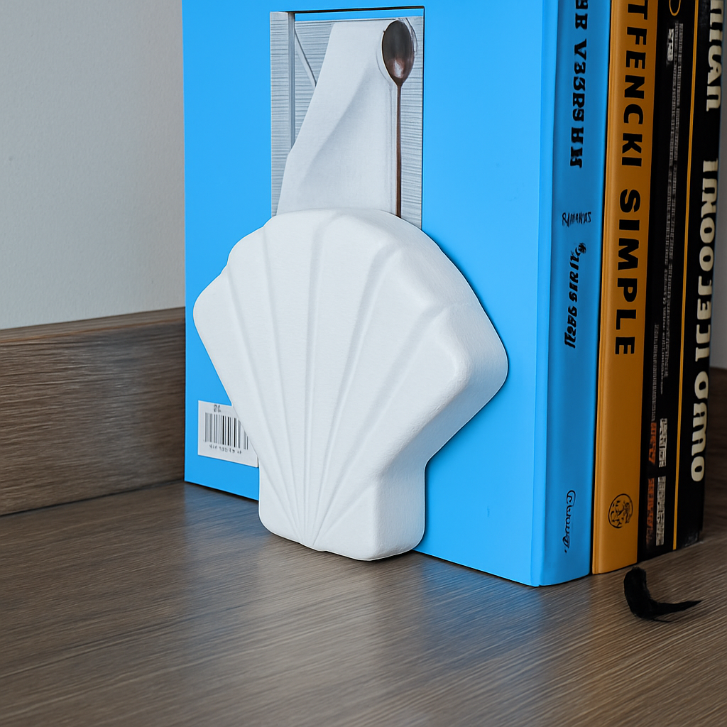 Seashell Bookend and Fillable Shell Stand