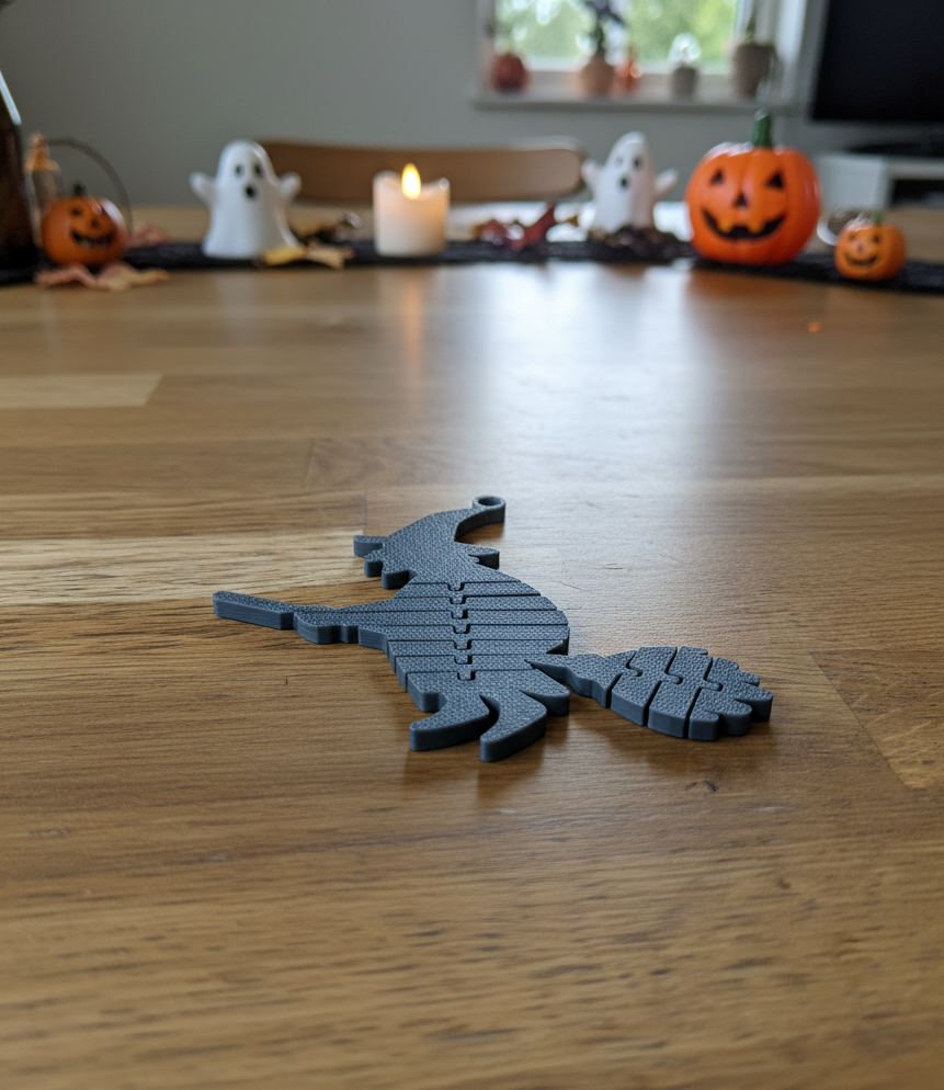 Booflex Iv – Flexi Witch On A Broom Keychain