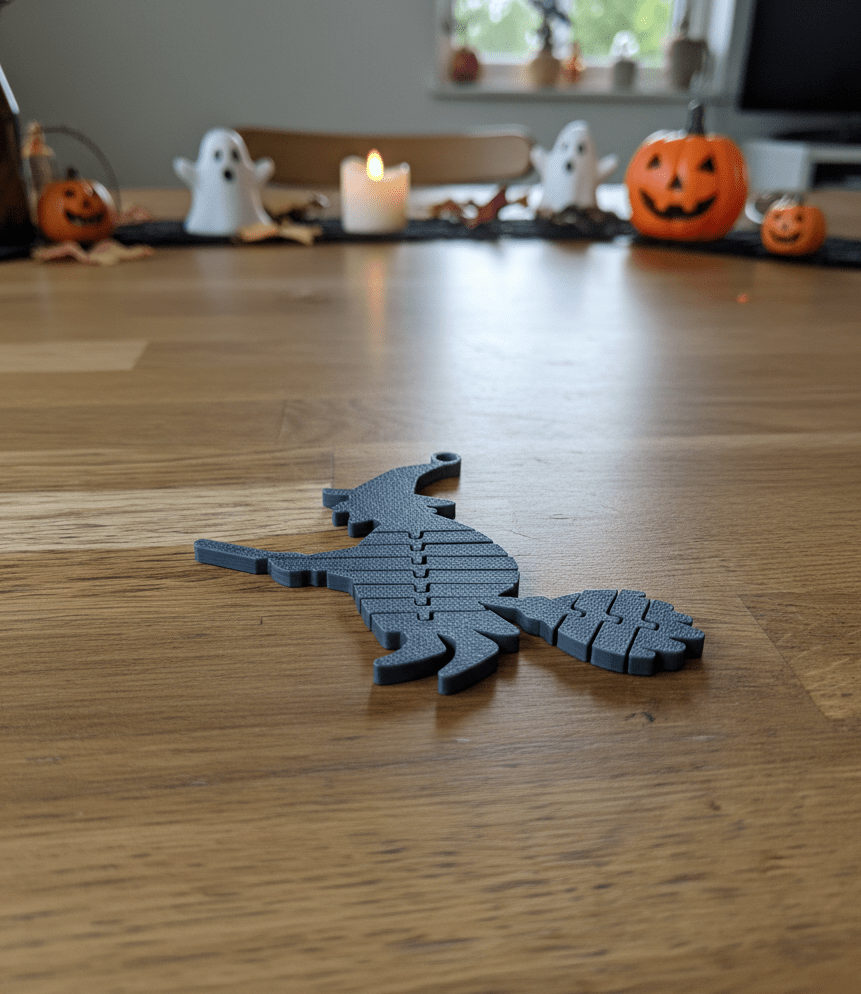 Booflex Iv – Flexi Witch On A Broom Keychain - OzFDM