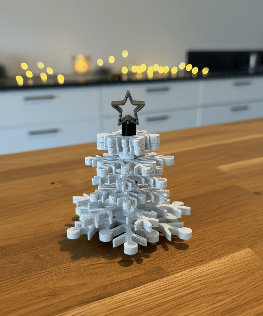 Flakestack | Modular Christmas Tree – Snowflake Coasters & Magnets - OzFDM
