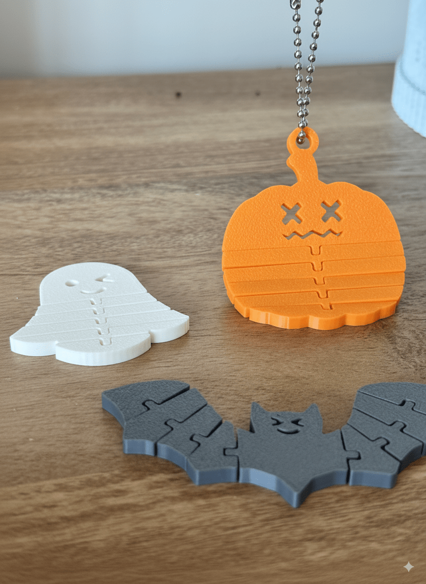 Spookyflex Trio | Halloween Flexi Keychains Bundle - 3 In 1 - OzFDM