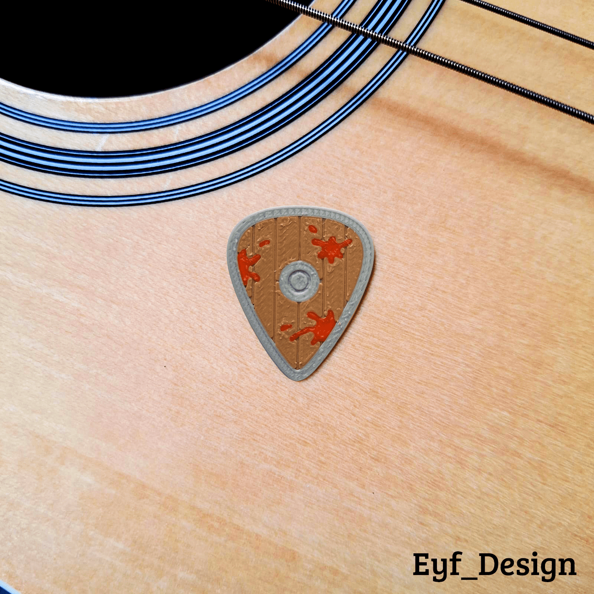 Guitar Pick - Viking Shield - OzFDM