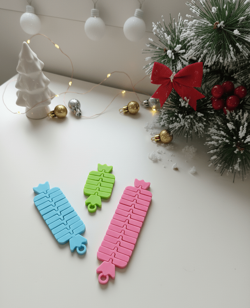 Candytrio | Flexi Christmas Candy Keychains – Set Of 3 Sizes - OzFDM