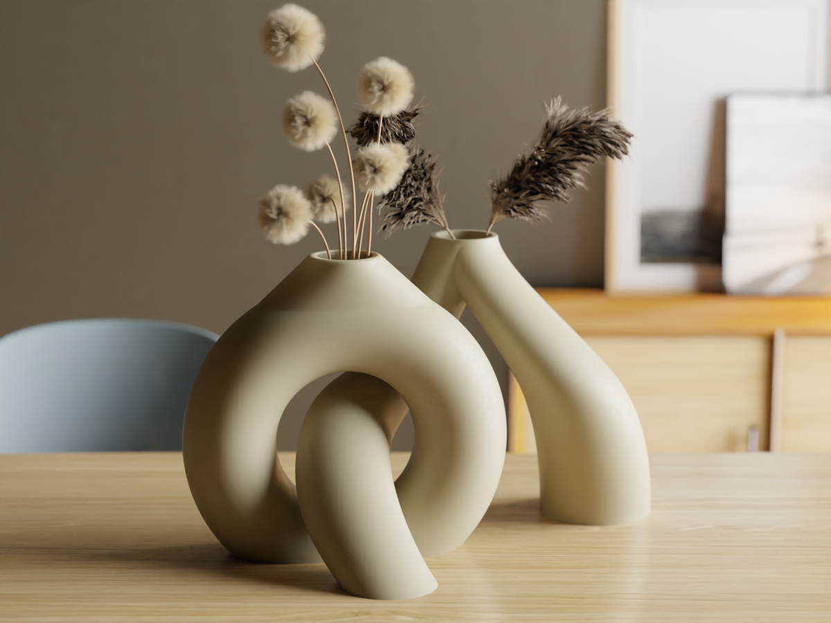 Interlocking Toroidal Vases: A Minimalist Masterpiece