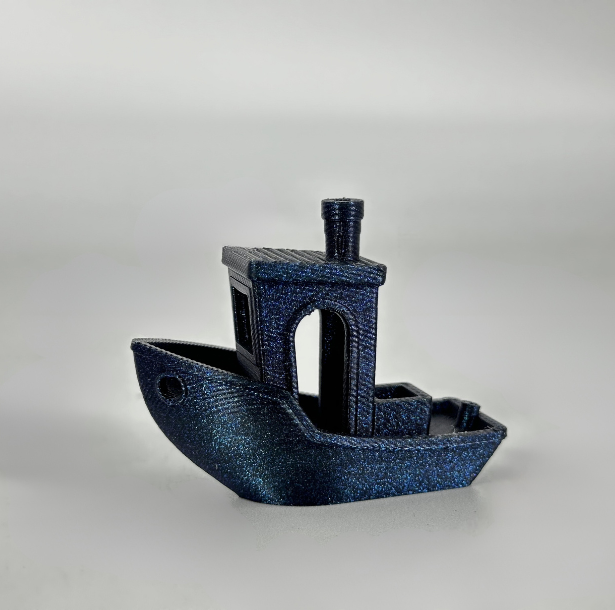 Benchy test boat printed in OzFDM ASA Chameleon with a dark blue to purple colour shift