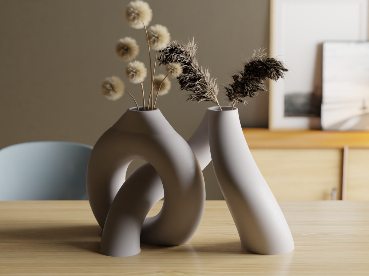 Interlocking Toroidal Vases: A Minimalist Masterpiece