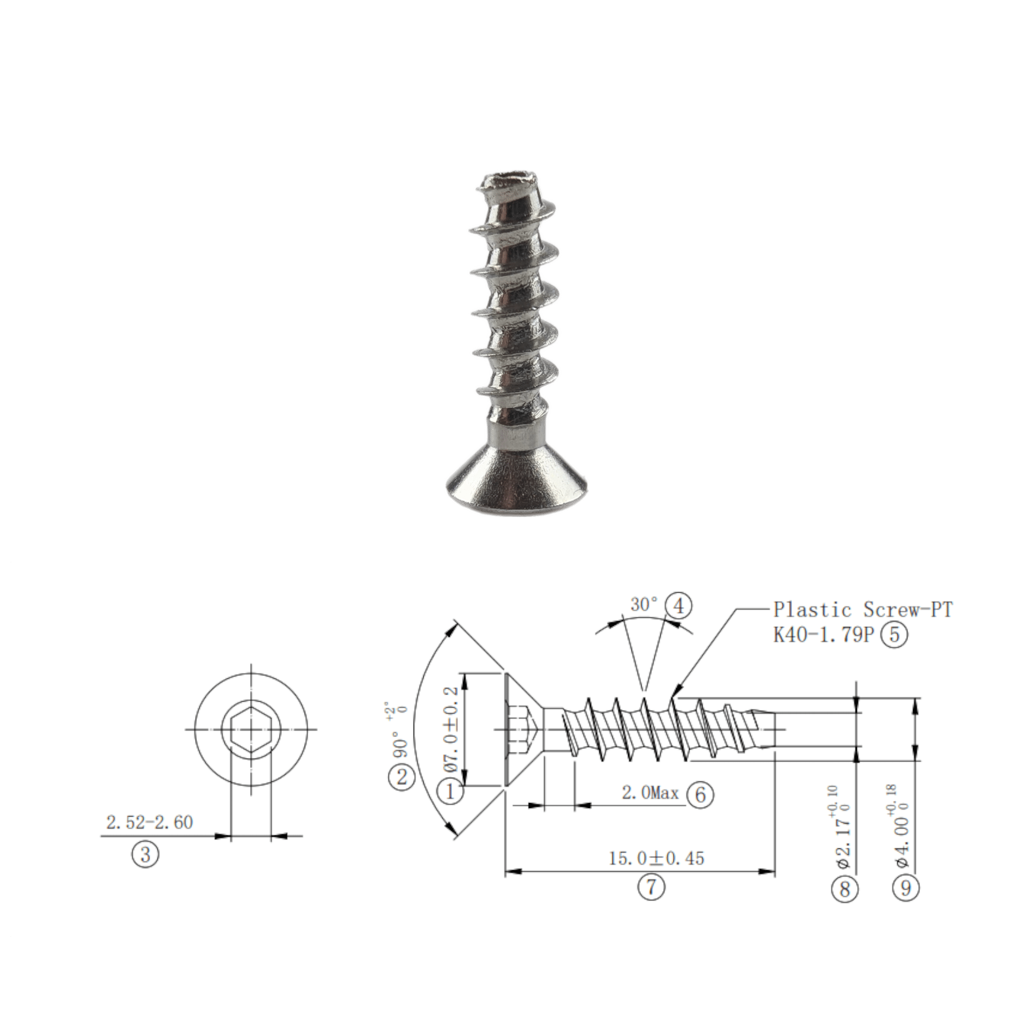 SS304 Thread Forming Screws for Plastics - OzFDM