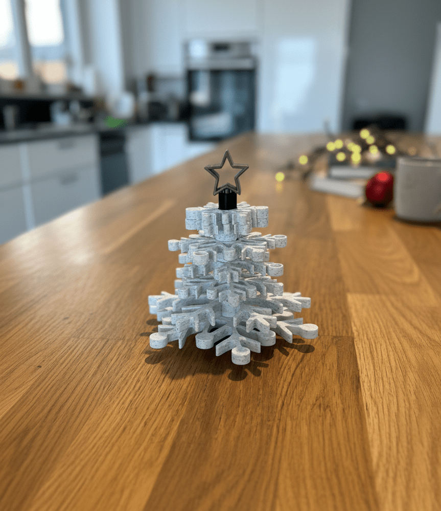 Flakestack | Modular Christmas Tree – Snowflake Coasters & Magnets - OzFDM