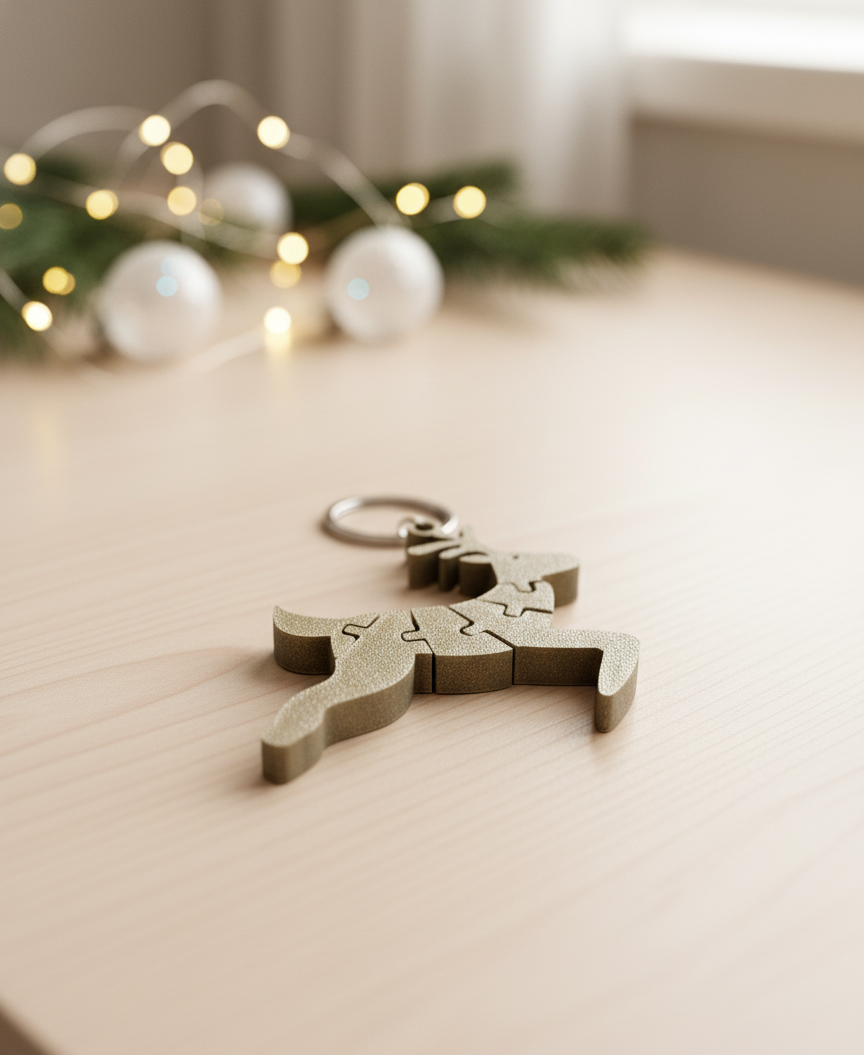 Rudoflex | Flexi Reindeer Keychain Christmas Ornament