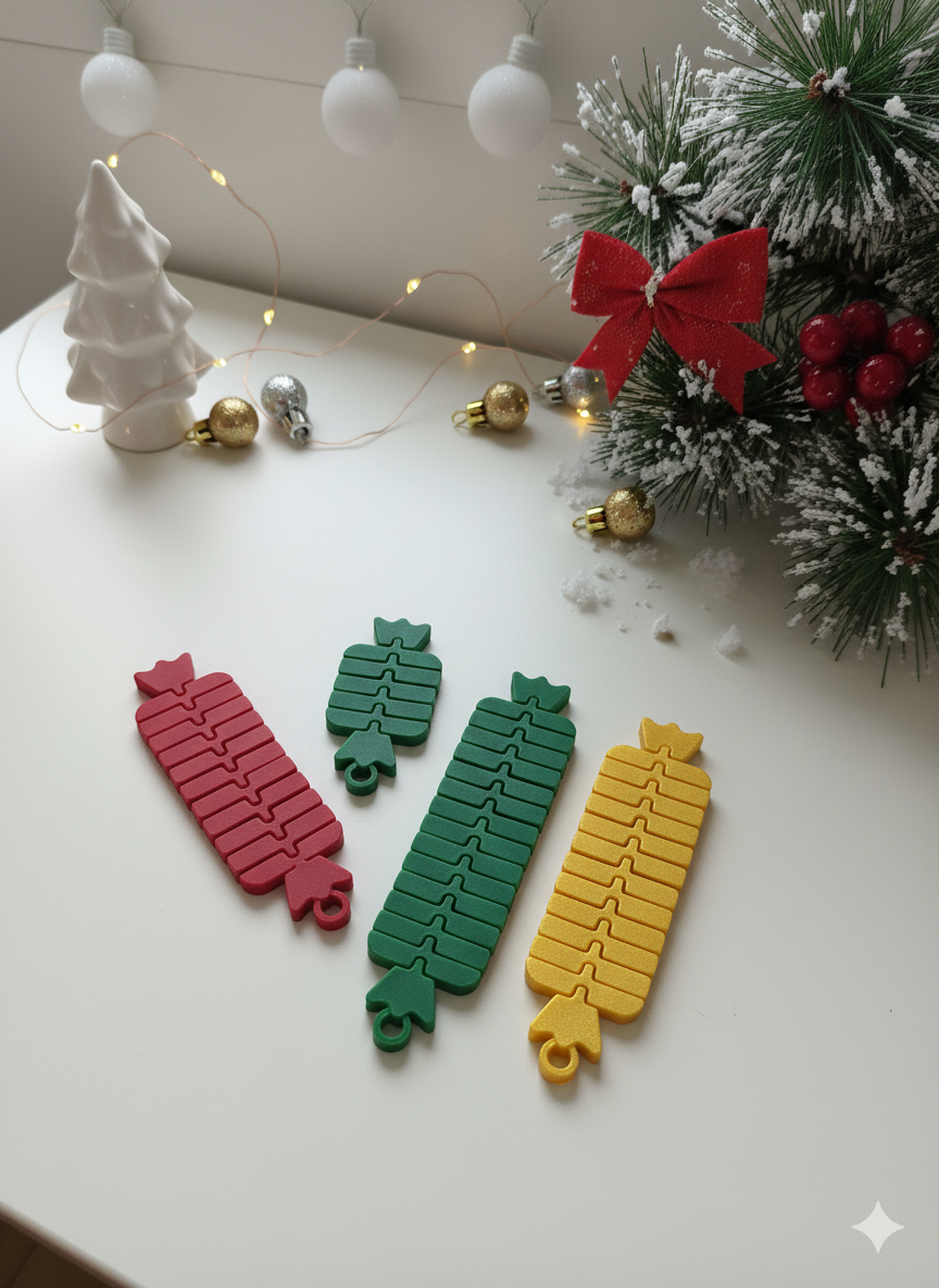 Candytrio | Flexi Christmas Candy Keychains – Set Of 3 Sizes