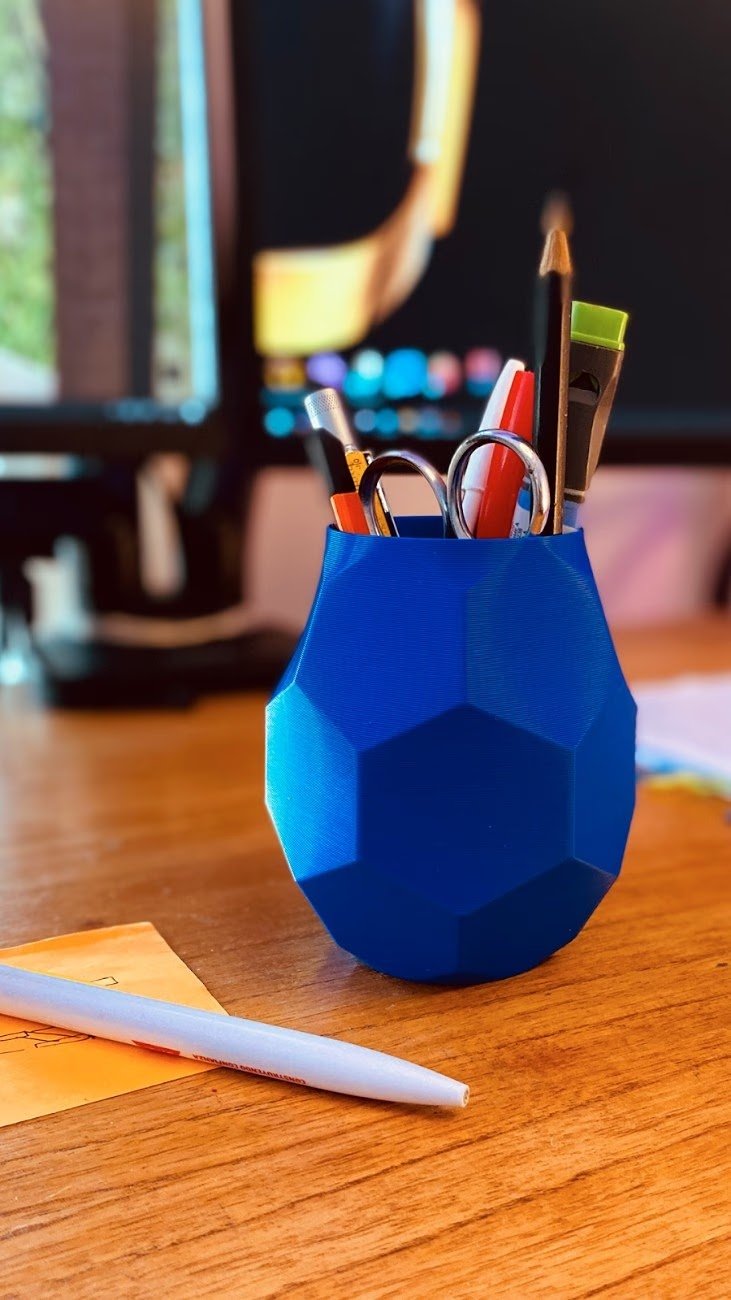 Low-Poly Geometric Pen Holder - OzFDM