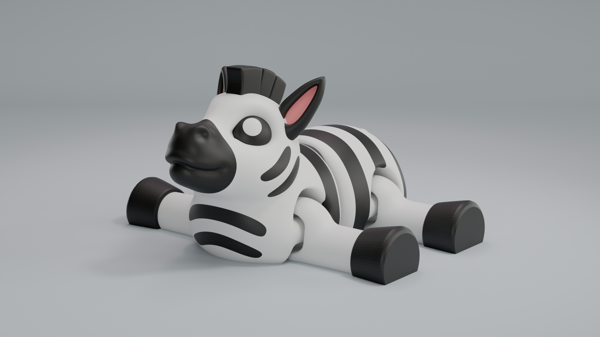 Zebra - Articulated Keychain Figure
