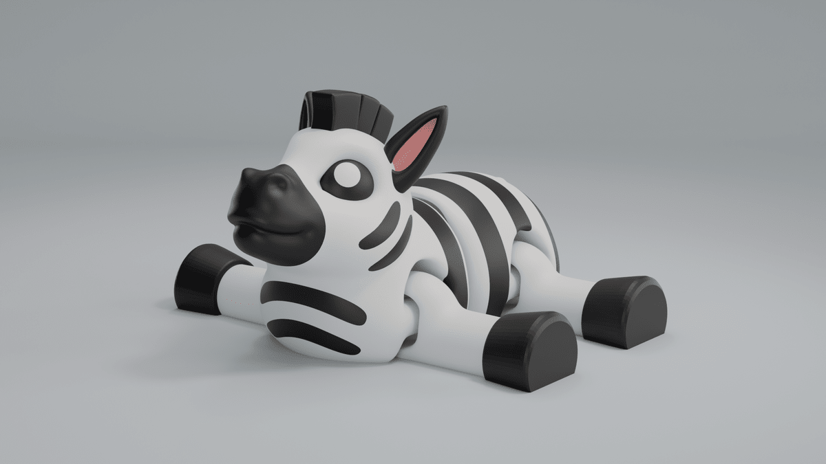 Zebra - Articulated Keychain Figure - OzFDM