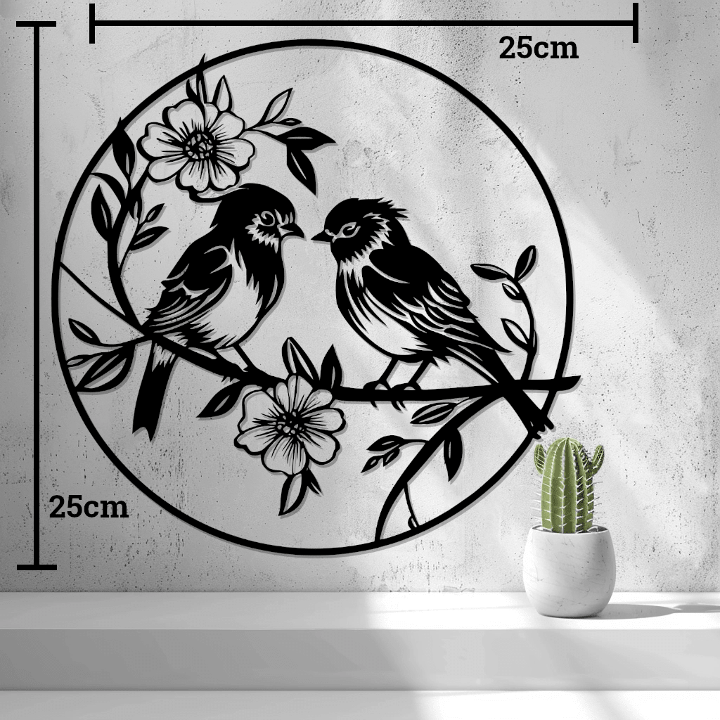 2d Birds With Flowers Wall Art - OzFDM