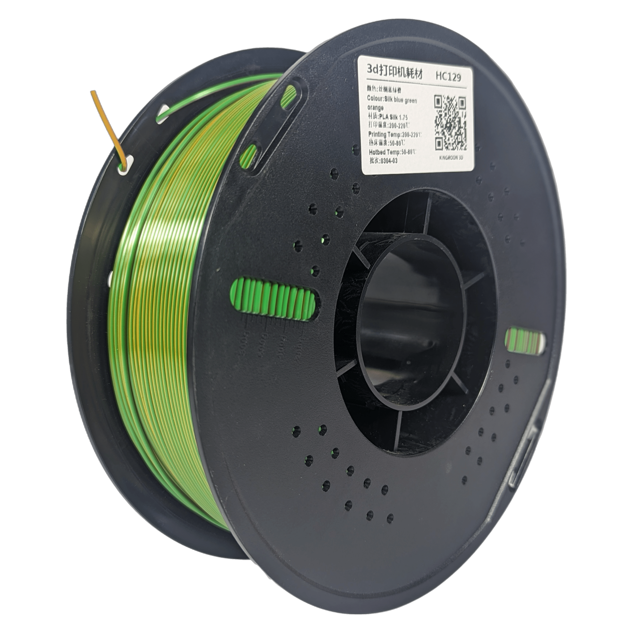 Kingroon Tri - Colour Silk PLA 3D Printing Filament 1.75mm 1KG - OzFDM