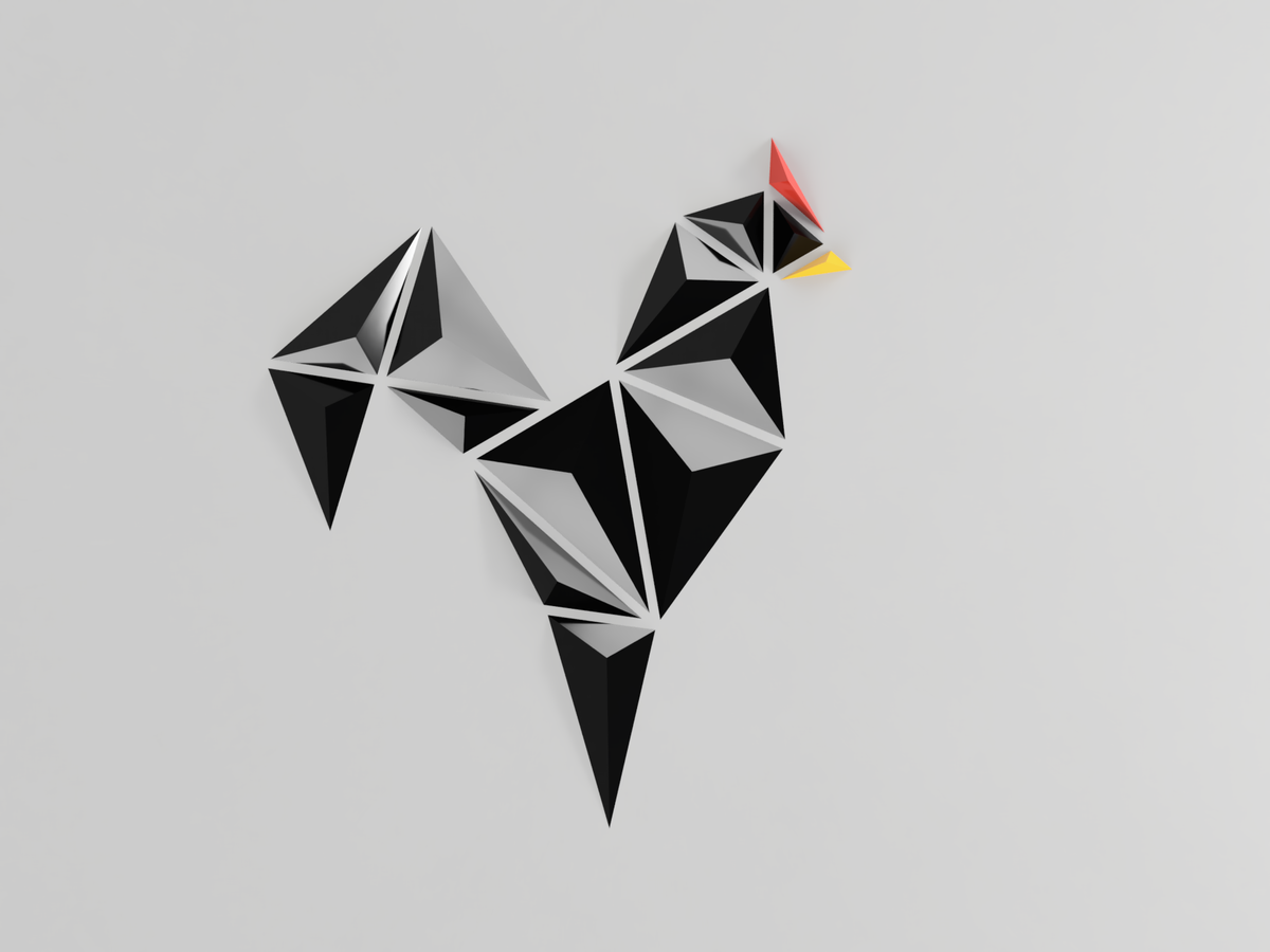 Minimalist Rooster Wall Art