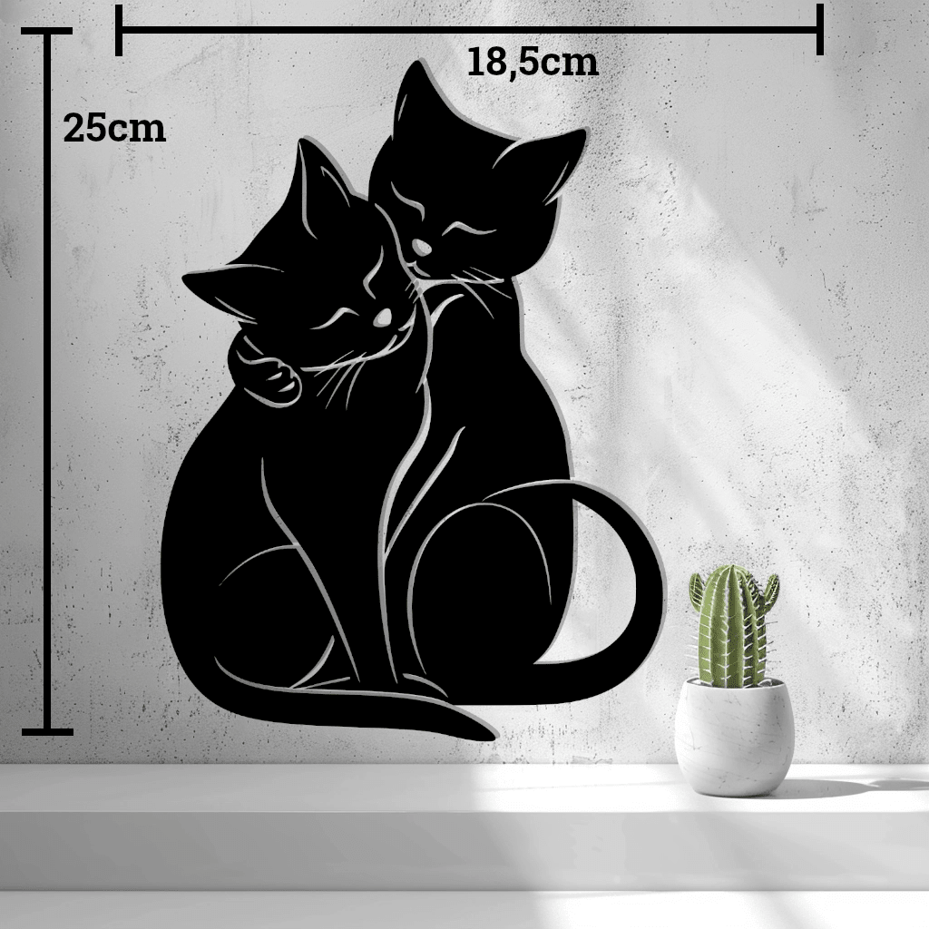2d Loving Cats Wall Art - OzFDM
