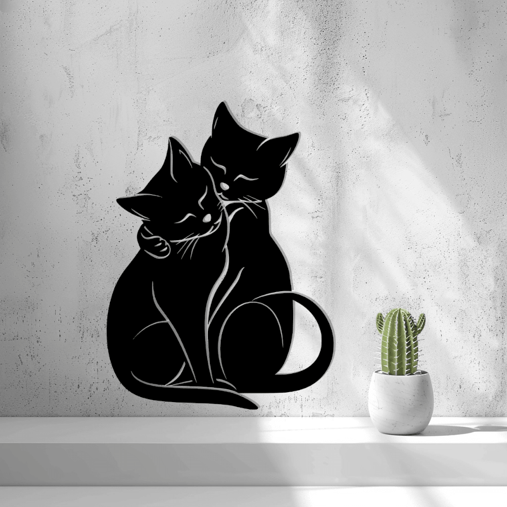 2d Loving Cats Wall Art - OzFDM
