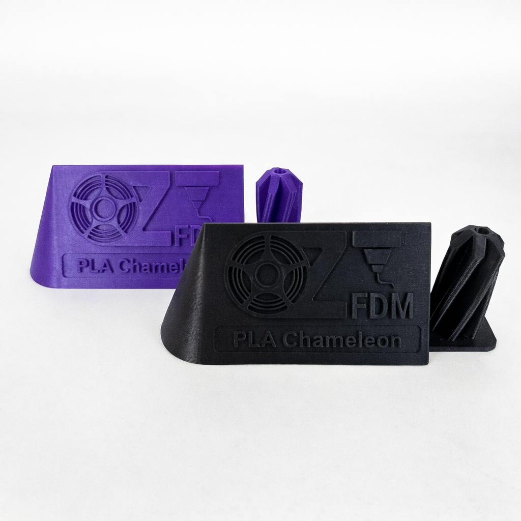 Burnt Titanium and Nebula Purple, OzFDM filament. Printed by Global3D
