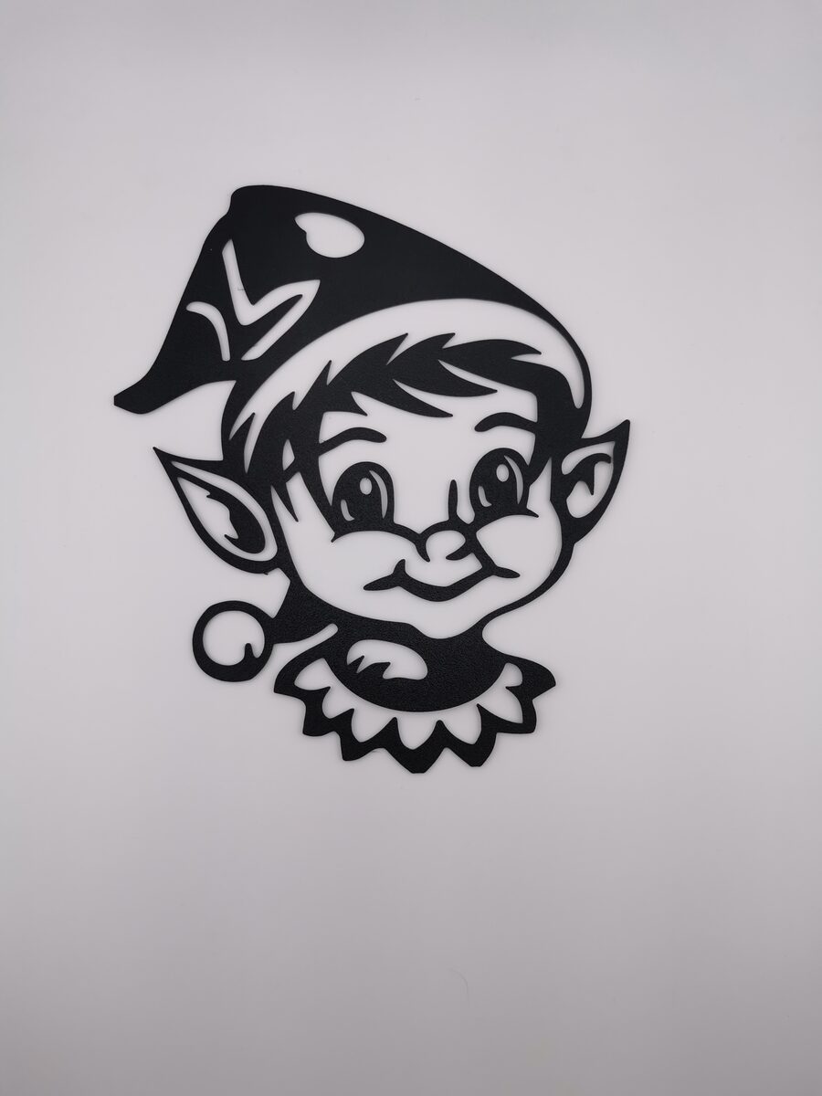 2d Christmas Elf Wall Art/window Art