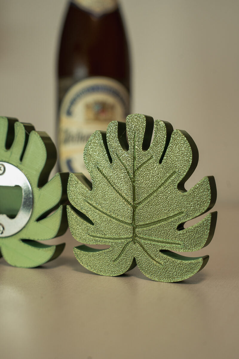 Monstera Pop | Monstera Shaped Beer Opener (40 Mm Insert Compatible)