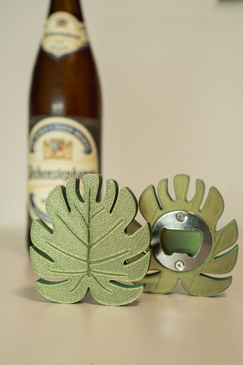 Monstera Pop | Monstera Shaped Beer Opener (40 Mm Insert Compatible)