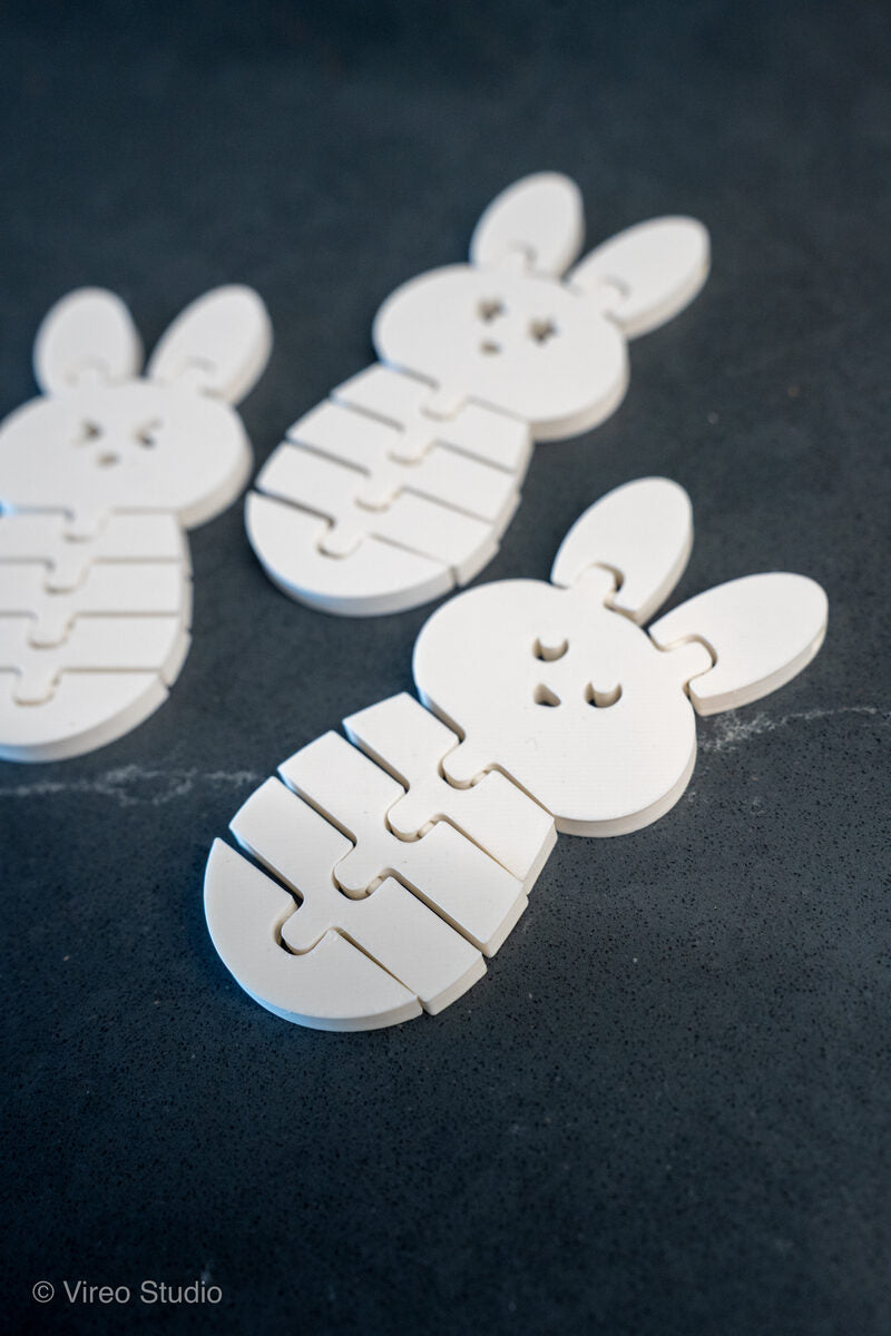 FlexiBuns | Easter Triple-Smile Flexible Bunny Bundle Keychains