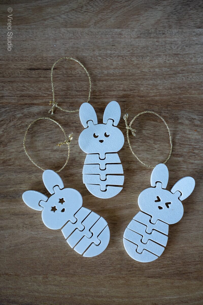 FlexiBuns | Easter Triple-Smile Flexible Bunny Bundle Keychains