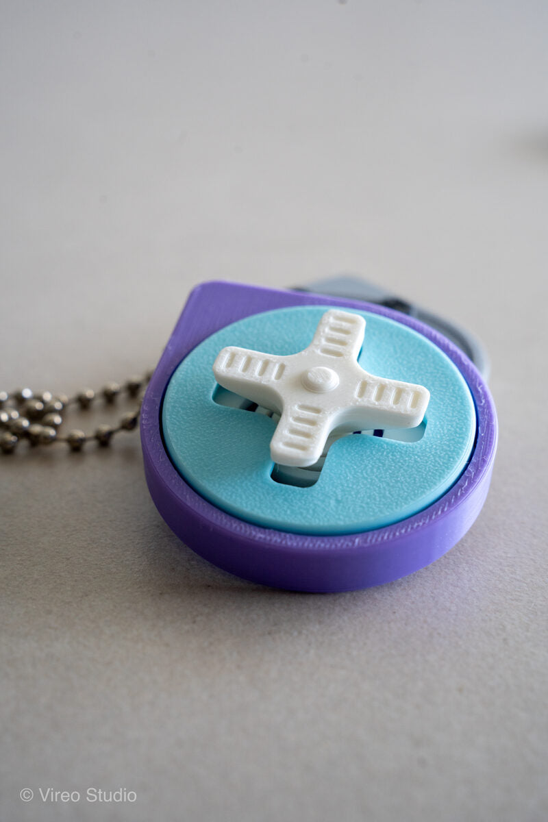 Mini Retro Snap – Fidget Keychain (3-Piece Press-Fit, No clicker needed, no supports)