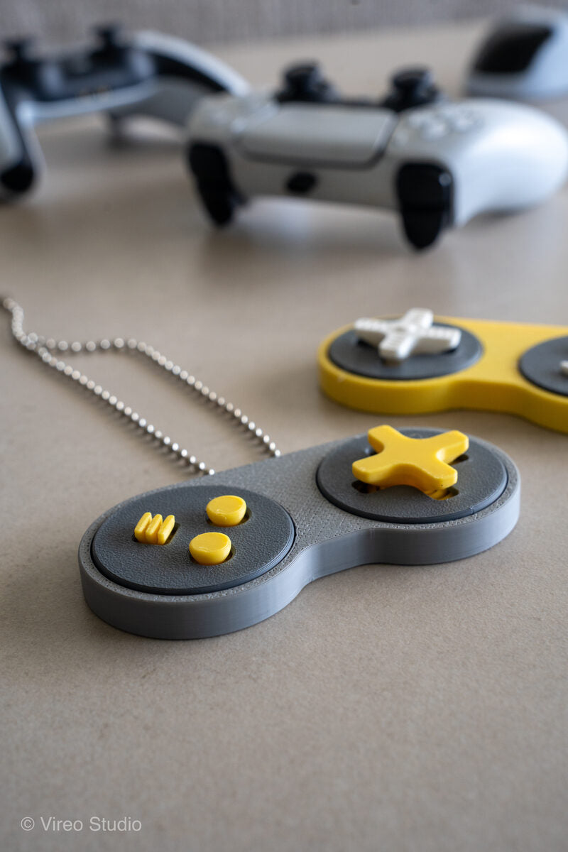 RetroSnap Fidget Controller Keychain | Snap-Fit, No Supports, No Clicker Needed