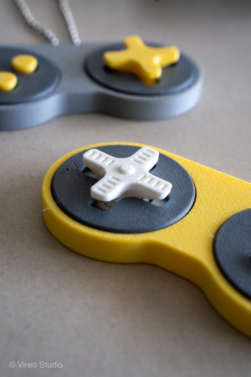 RetroSnap Fidget Controller Keychain | Snap-Fit, No Supports, No Clicker Needed - OzFDM