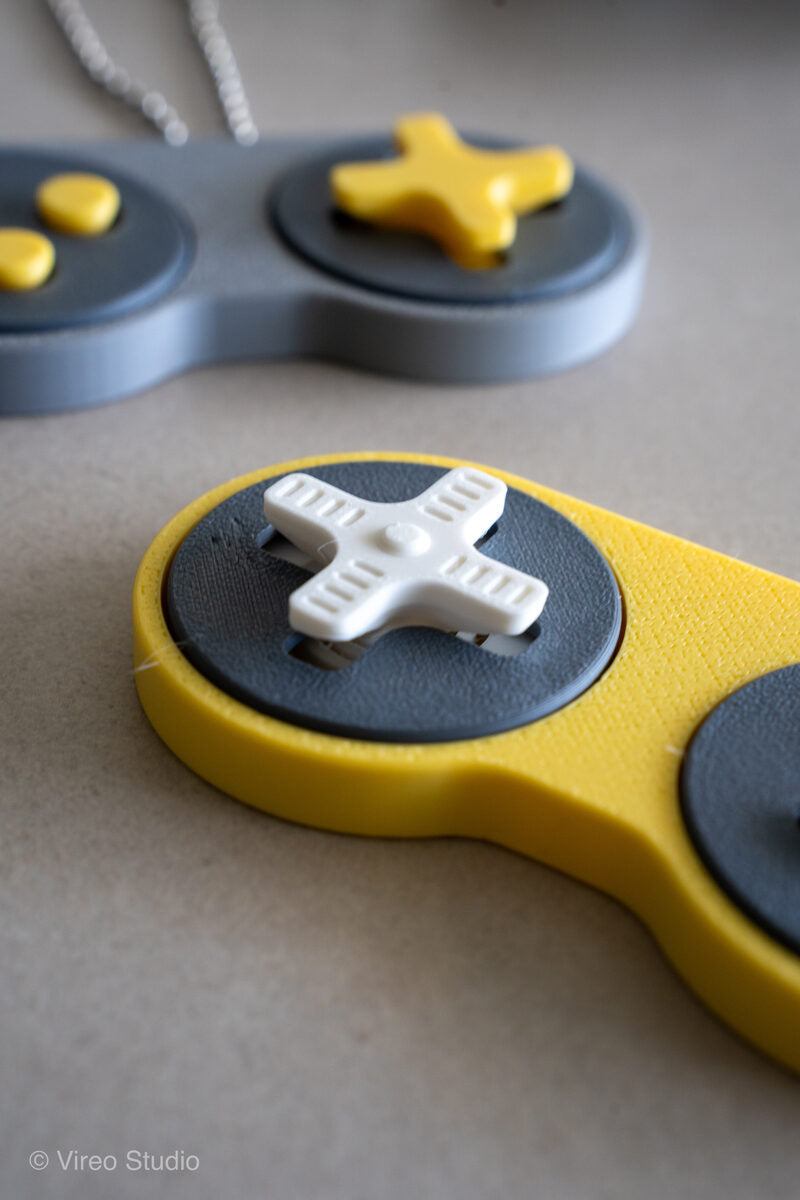 RetroSnap Fidget Controller Keychain | Snap-Fit, No Supports, No Clicker Needed