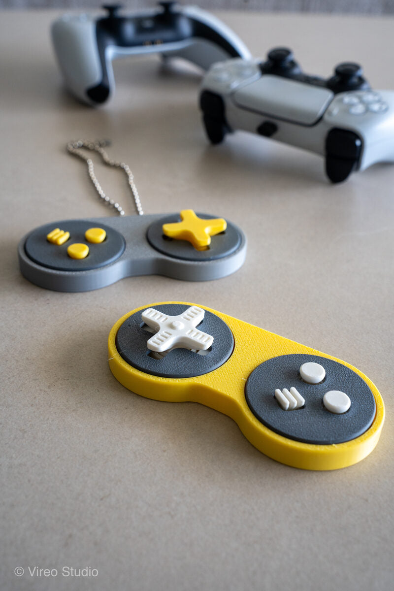 RetroSnap Fidget Controller Keychain | Snap-Fit, No Supports, No Clicker Needed