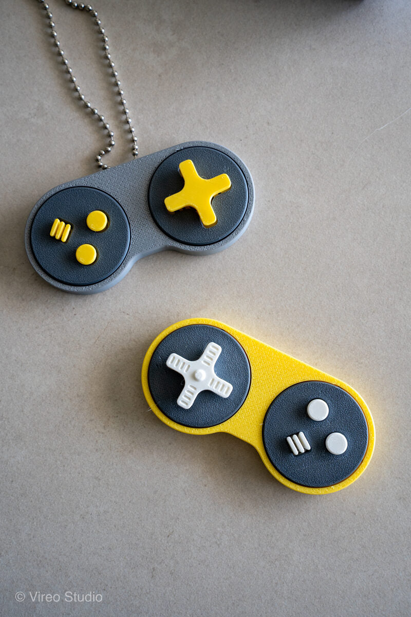 RetroSnap Fidget Controller Keychain | Snap-Fit, No Supports, No Clicker Needed