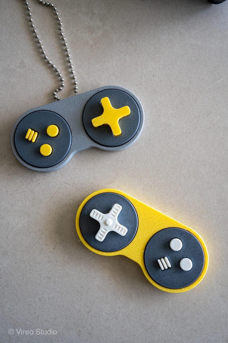 RetroSnap Fidget Controller Keychain | Snap-Fit, No Supports, No Clicker Needed - OzFDM