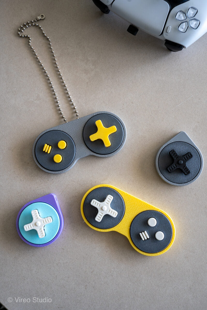 RetroSnap Fidget Controller Keychain | Snap-Fit, No Supports, No Clicker Needed