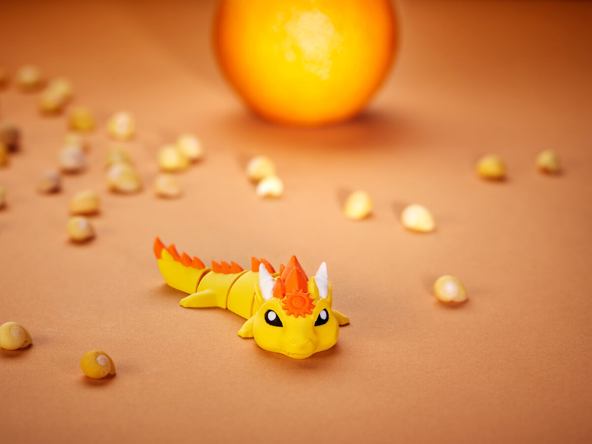 Sun Dragon Articulated Keychain Figure