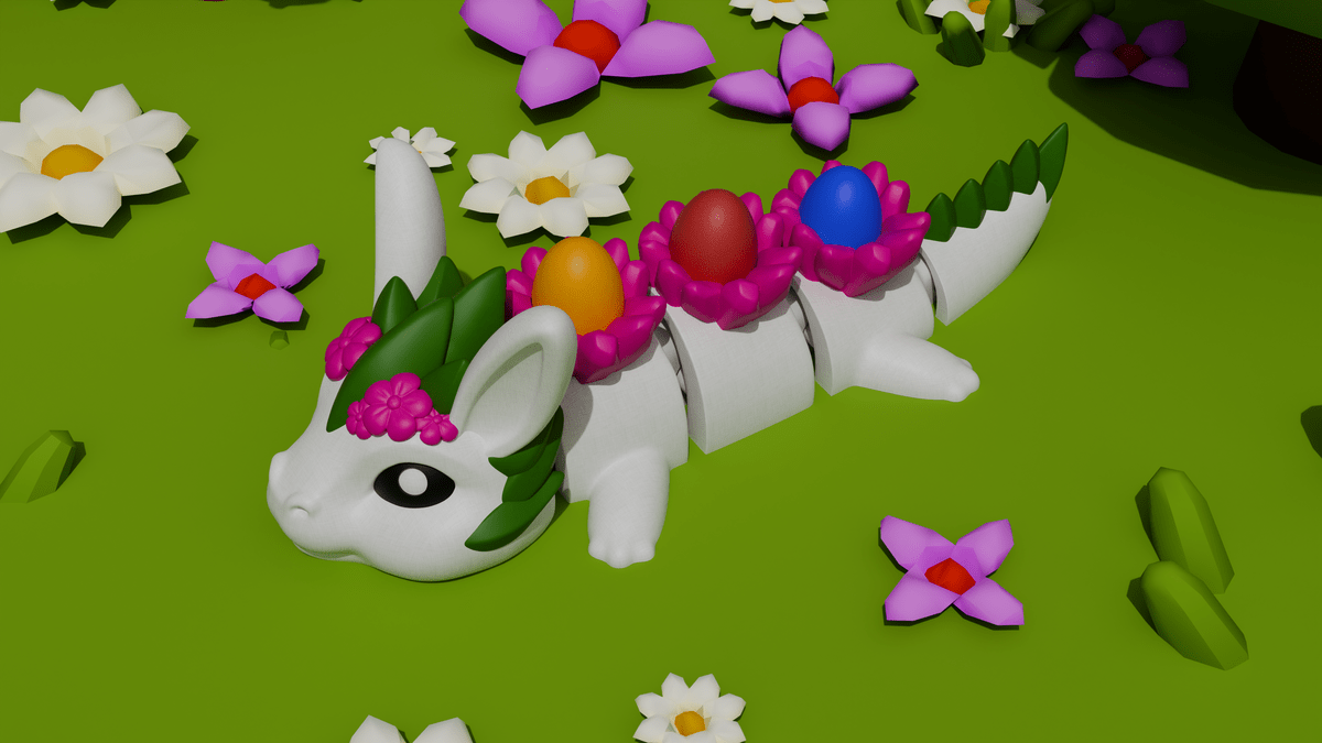 Easter Dragon - Artiulated Figure - OzFDM