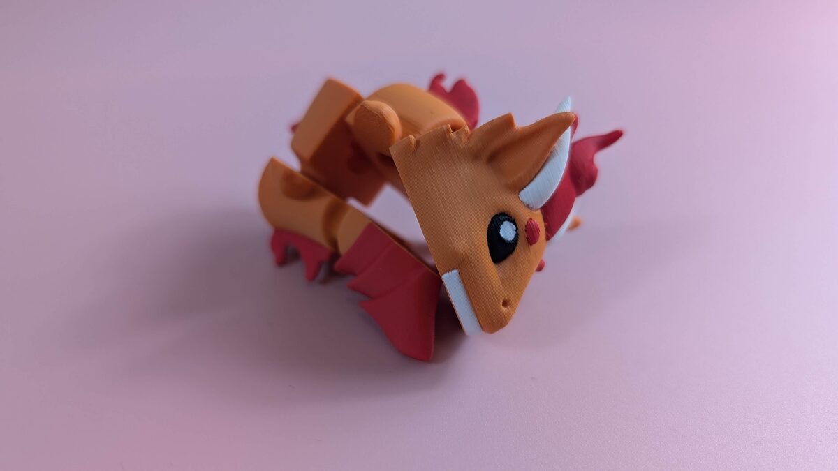 Fire Dragon - Articulated Figure Keychain - OzFDM