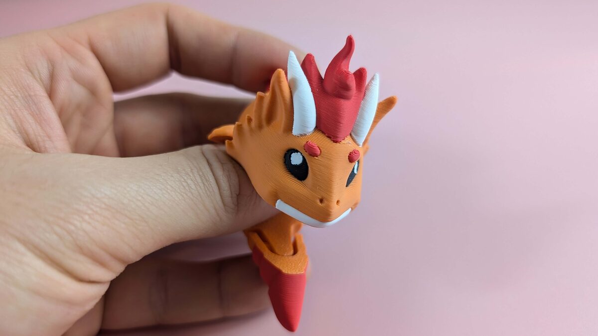 Fire Dragon - Articulated Figure Keychain - OzFDM