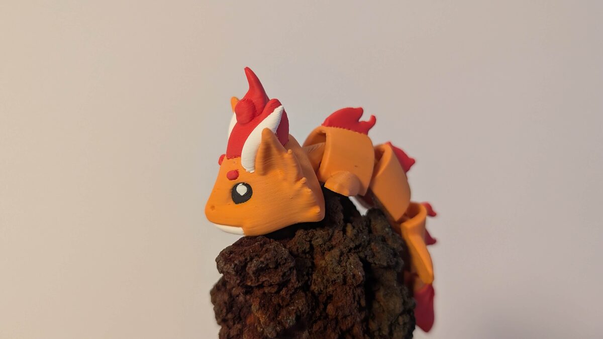 Fire Dragon - Articulated Figure Keychain - OzFDM