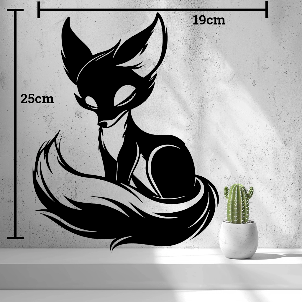 2d Cute Fox Wall Art