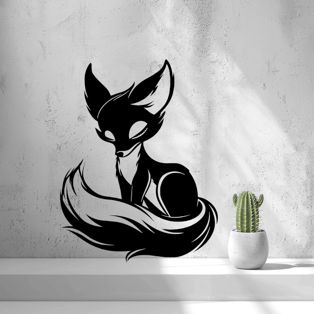 2d Cute Fox Wall Art - OzFDM