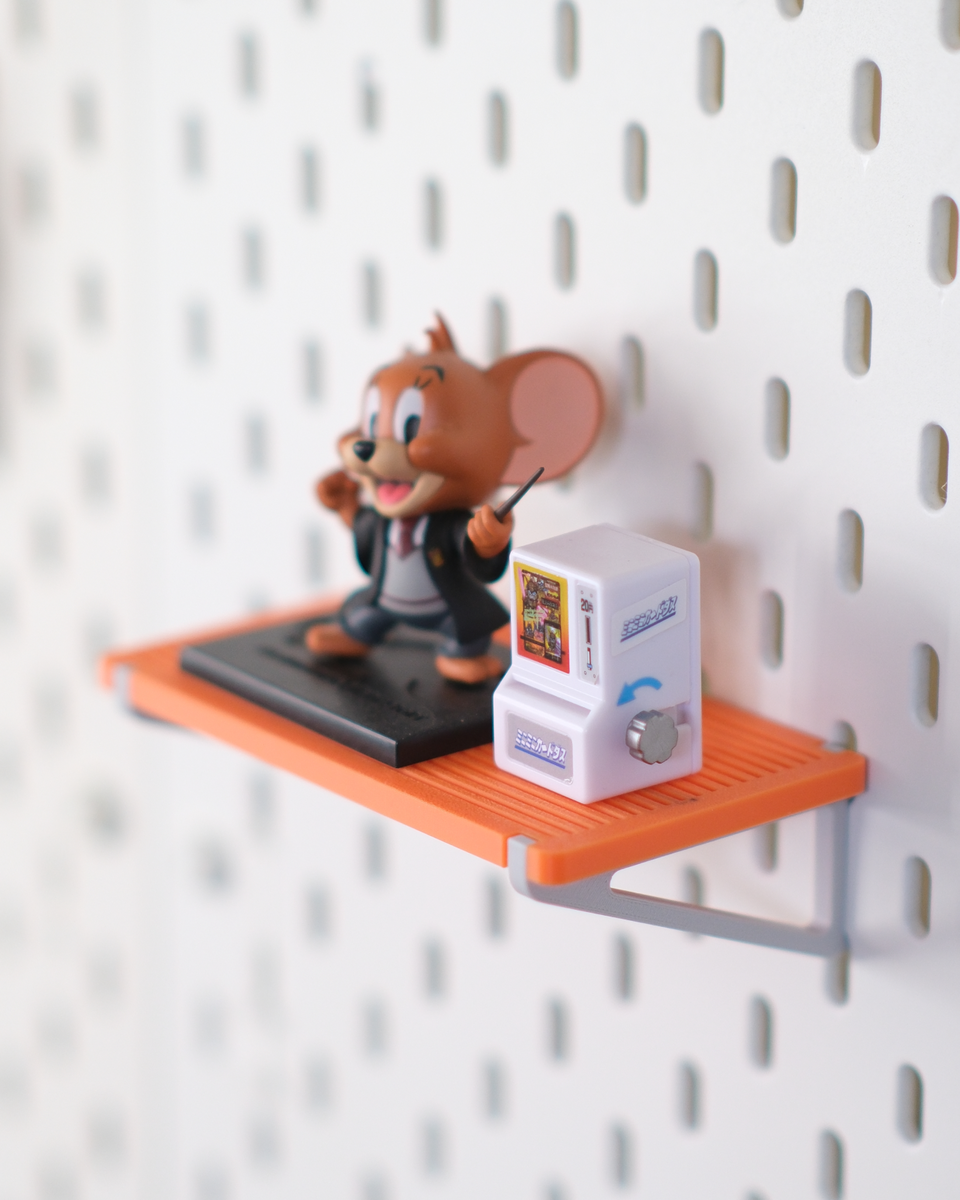 Ikea Skadis Minimal Toy Display Shelf – Snap‑on Pegboard Shelf For Mini Figures