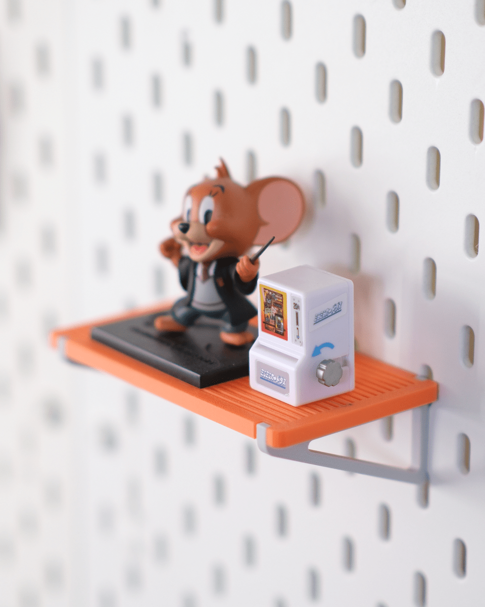 Ikea Skadis Minimal Toy Display Shelf – Snap‑on Pegboard Shelf For Mini Figures - OzFDM