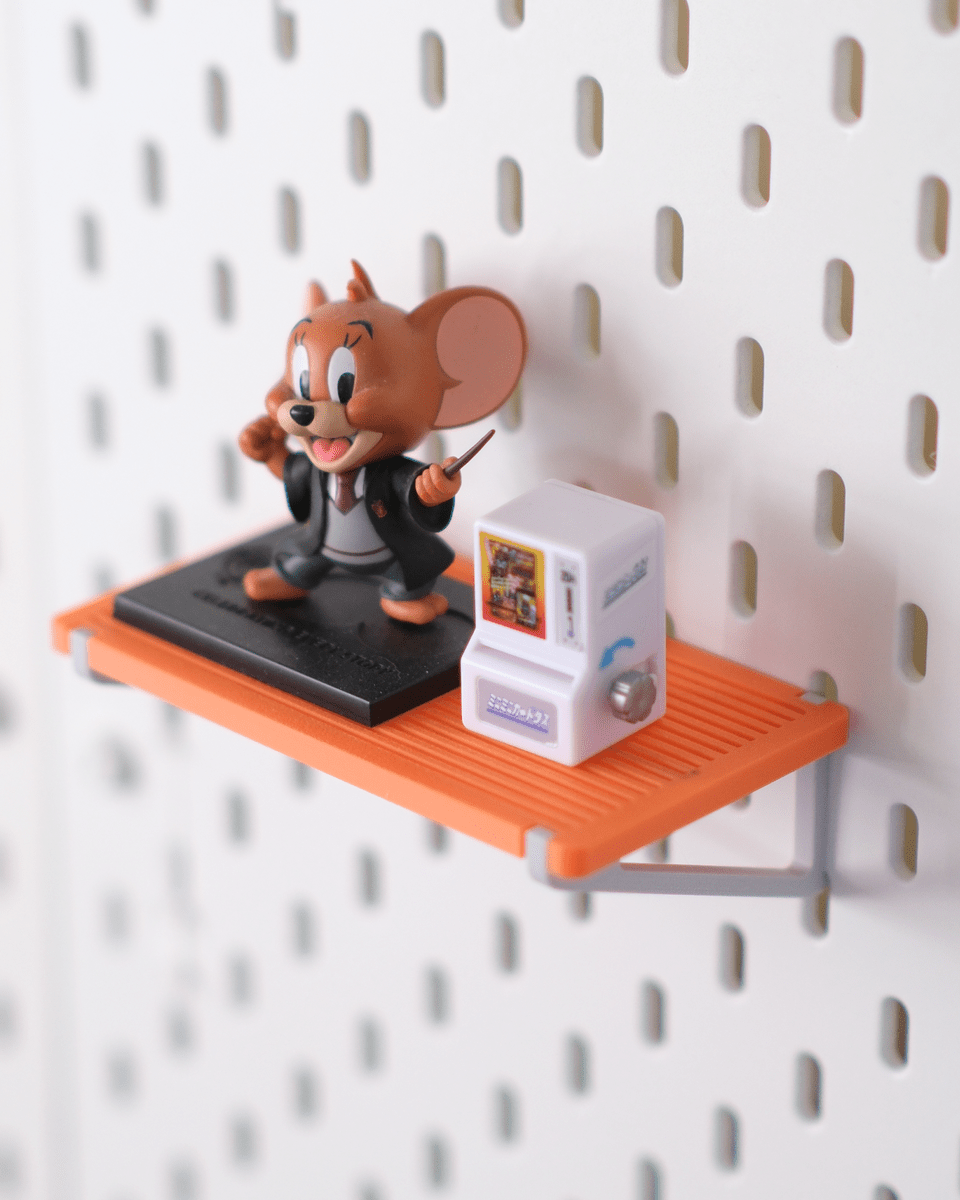 Ikea Skadis Minimal Toy Display Shelf – Snap‑on Pegboard Shelf For Mini Figures - OzFDM