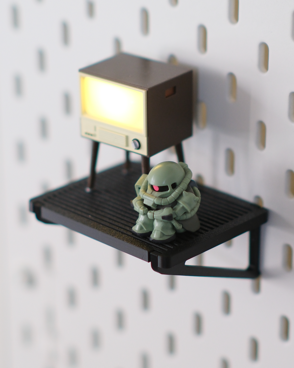 Ikea Skadis Minimal Toy Display Shelf – Snap‑on Pegboard Shelf For Mini Figures